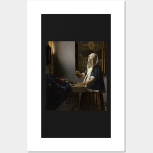 Woman Holding a Balance - Johannes Vermeer Posters and Art